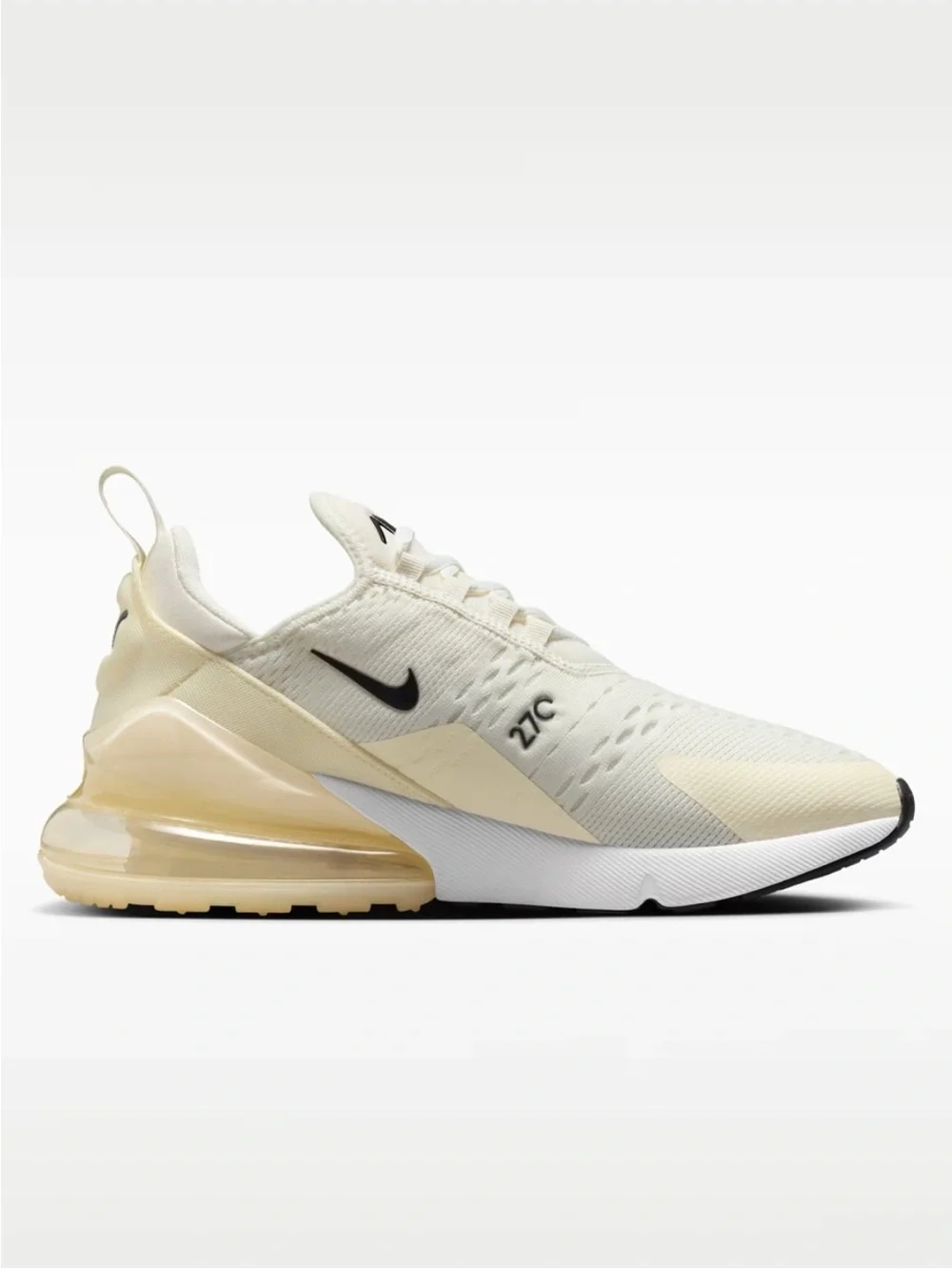 Nike | Women’s Air Max 270 Cream/Black ‘Sail/Coconut’ Sneakers Size 7